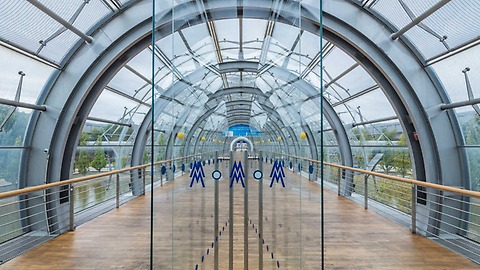 Leipziger Messe - Zugang zur Glashalle