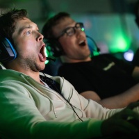 Excited visitors in the LAN Area