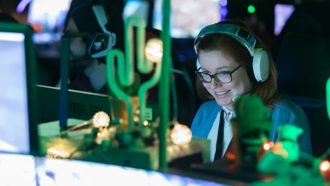 Besucher in der LAN Area